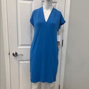 Halogen Vibrant Blue V-Neck Dress Coverup